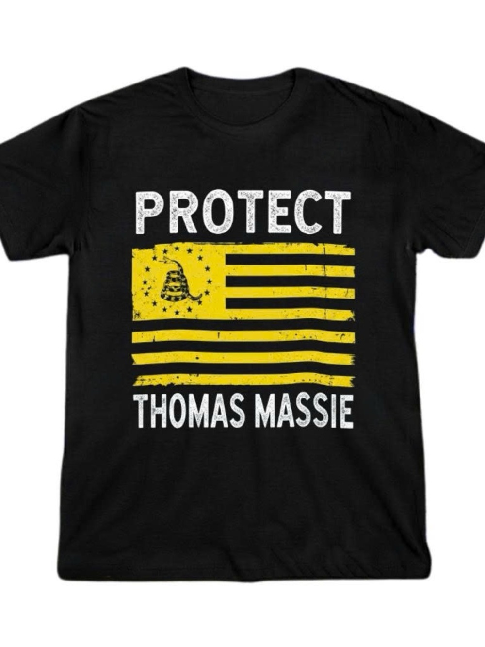 Protect Thomas Massie Graphic Tee - Black
